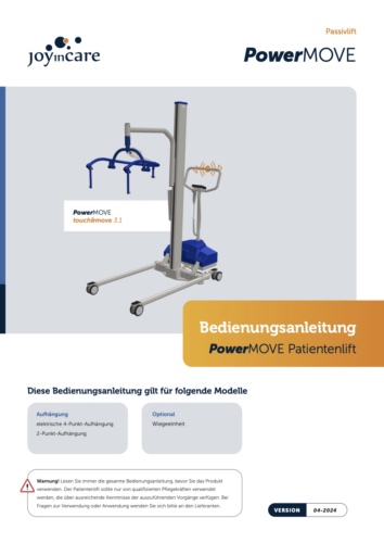 Bedienungsanleitung Elektro Gurtlifter Power Move mit intelligentem Fahrantrieb