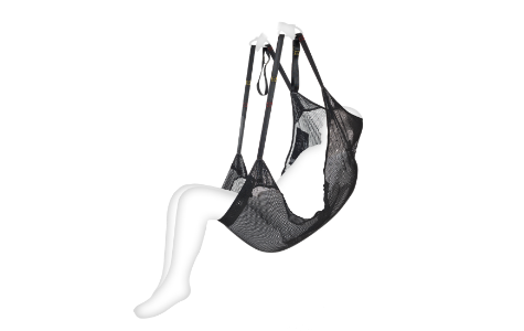 Ganztagesgurt Polyester Netz Schwarz Schlaufenaufnahme