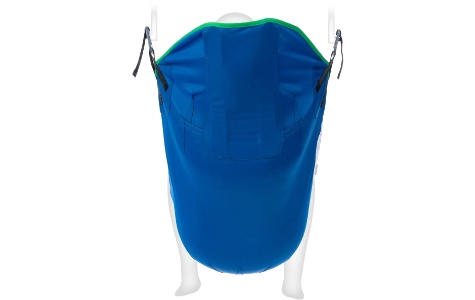 Rückansicht Standardgurt Polyester Blau Clipaufnahme