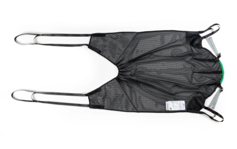 Draufsicht Komfort Aufenthaltsgurt ohne Streben Polyester Netz Schwarz Schlaufenaufnahme