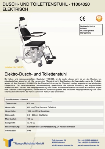 Prospekt Elektro Dusch und Toilettenstuhl 11004020