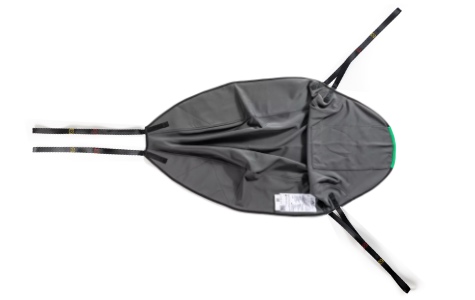 Draufsicht Aussen Delphin In Situ Gurt aus Bambus schwarz mit Schlaufenaufnahme