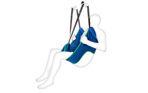 Toilettengurt aus Polyester Farbe blau mit Schlaufenaufnahme