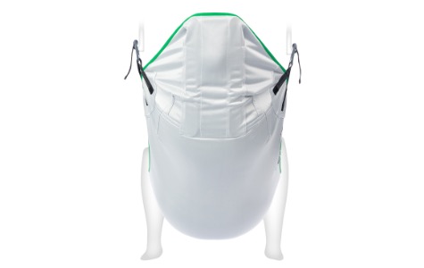 Rückansicht VIP In Situ Hebegurt aus Bambus Jeans mit Clipaufnahme